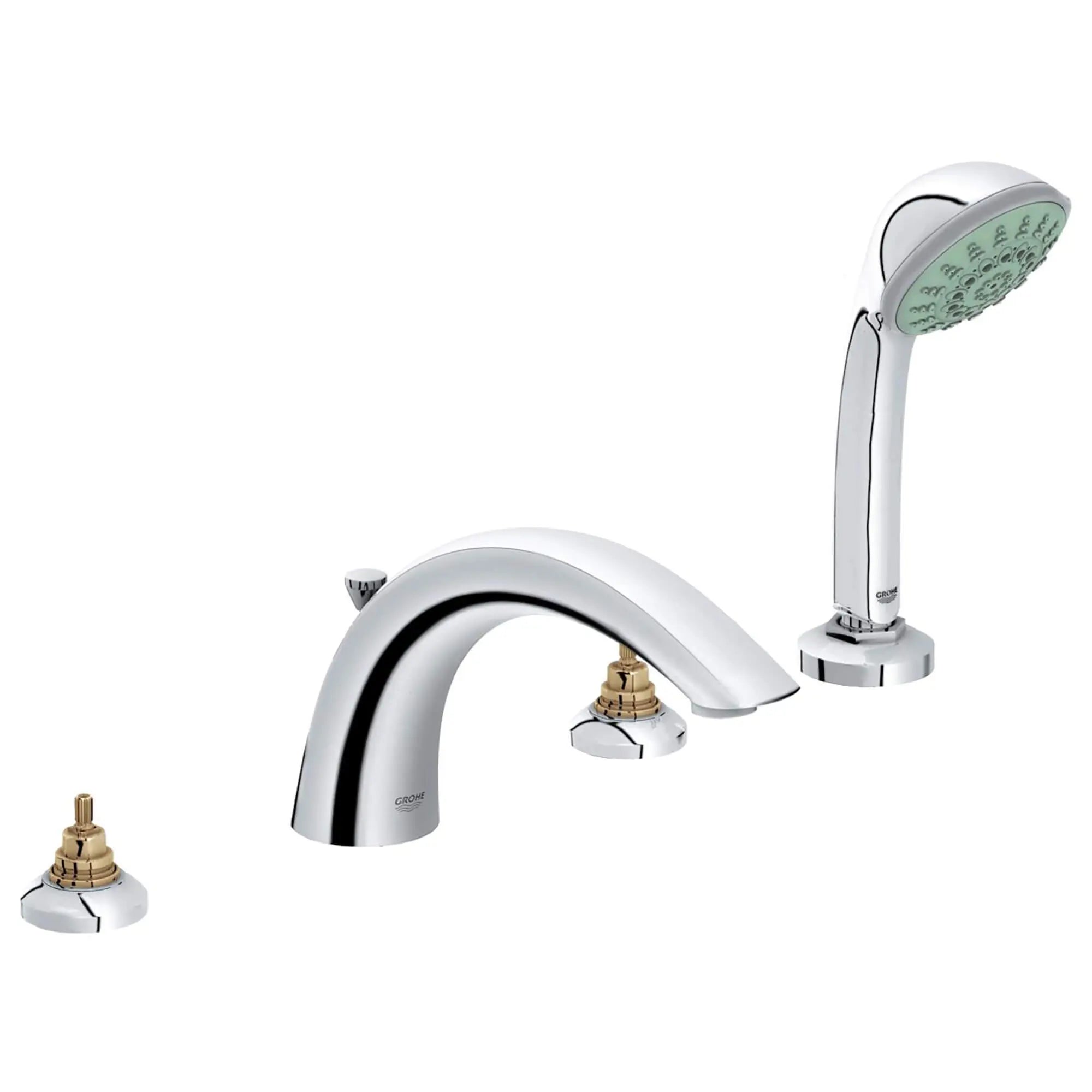 4-Hole 2-Handle Deck Mount Roman Tub Faucet with 2.5 GPM Hand Shower // GROHE STARLIGHT CHROME // 13696_25072000-Arden-Four-Hole_Roman_Bathtub_Faucet_with_Handshower_0_CDNwebp.webp