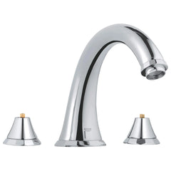 [25074000] 3-Hole 2-Handle Deck Mount Roman Tub Faucet with Hand Shower - GROHE StarLight Chrome