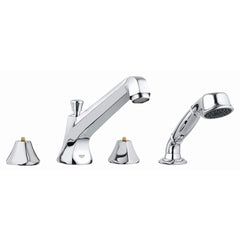 [25077000] 4-Hole 2-Handle Deck Mount Roman Tub Faucet with 2.5 GPM Hand Shower - GROHE StarLight Chrome