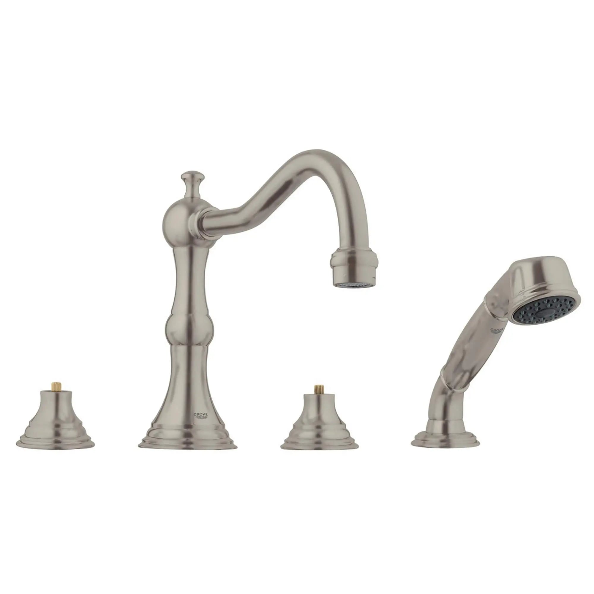 4-Hole 2-Handle Deck Mount Roman Tub Faucet with 2.5 GPM Hand Shower // BRUSHED NICKEL INFINITYFINISH // 13709_25080EN0-Bridgeford-Four-Hole_Roman_Bathtub_Faucet_with_Handshower_0_CDNwebp.webp