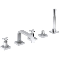 [25083000] Roman Tub Filler With 2.5 GPM Personal Hand Shower - GROHE StarLight Chrome