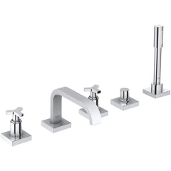 [25083000] Roman Tub Filler With 2.5 GPM Personal Hand Shower - GROHE StarLight Chrome