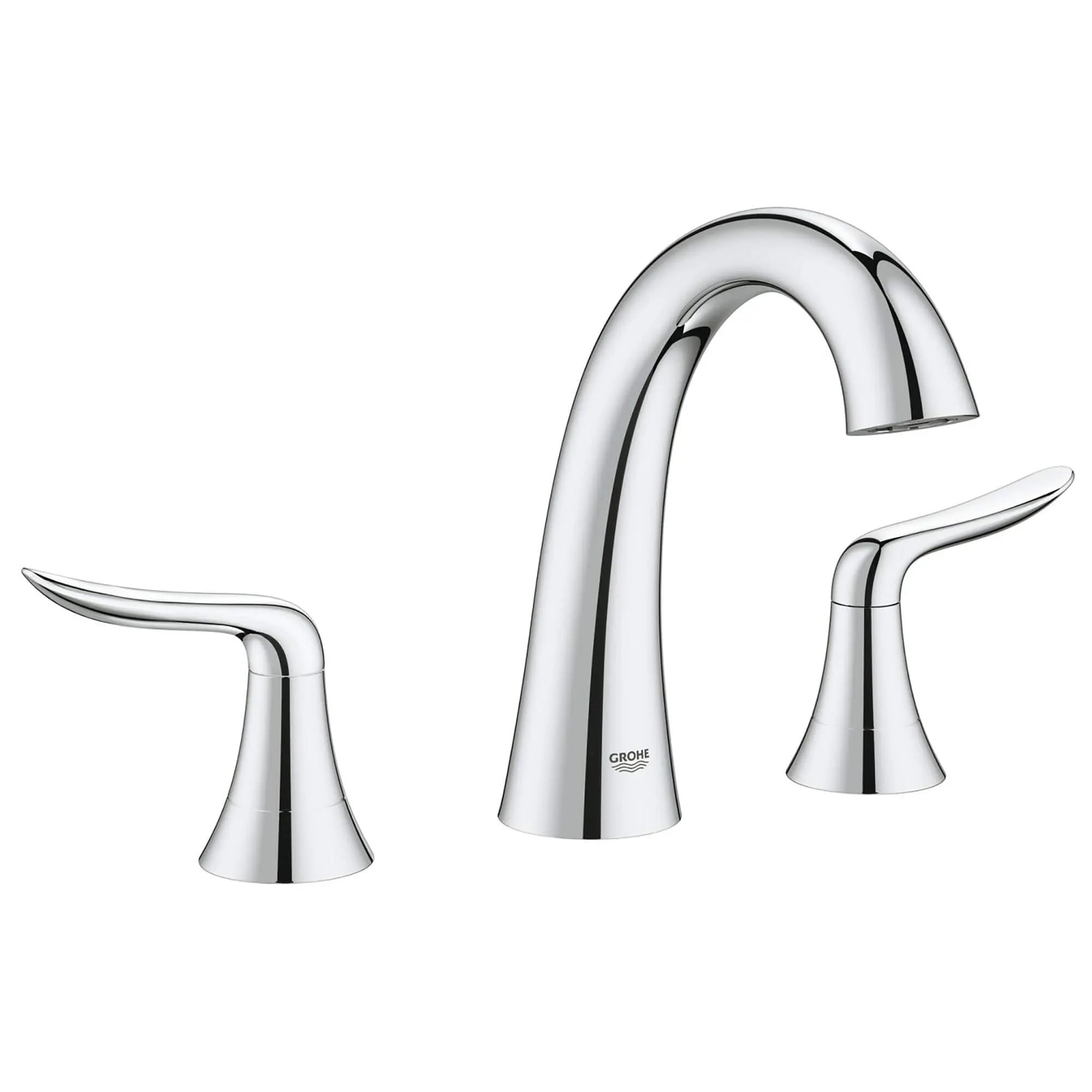 3-Hole 2-Handle Deck Mount Roman Tub Faucet // GROHE STARLIGHT CHROME // 13739_25163000-Agira-Roman_Bathtub_Faucet_0_CDNwebp.webp