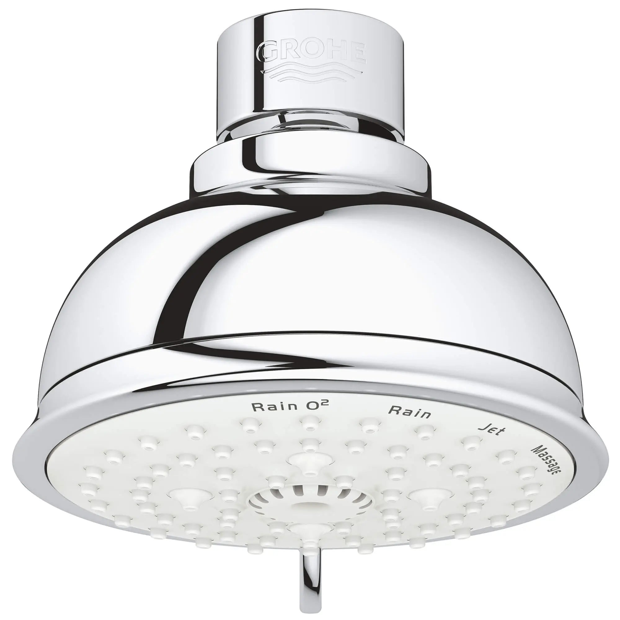 100 Shower Head, 4" - 4 Sprays, 1.75 gpm // GROHE STARLIGHT CHROME // 13814_26045001-tempesta-rustic-100-shower-head-4-sprays-starlight-chrome_0_CDNwebp.webp