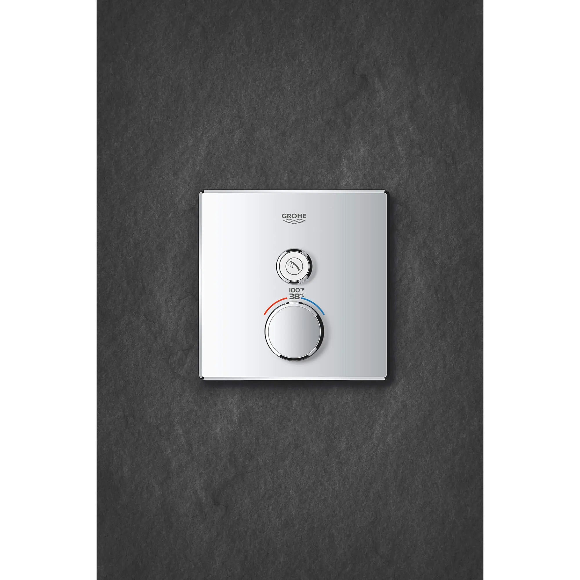 Single Function Thermostatic Valve Trim // GROHE STARLIGHT CHROME // 1382_29140000-single-function-thermostatic-trim-with-control-module-enviro-1_0_CDNwebp_a26a41a5-c633-490e-b6f7-b774aa96f8c3.webp