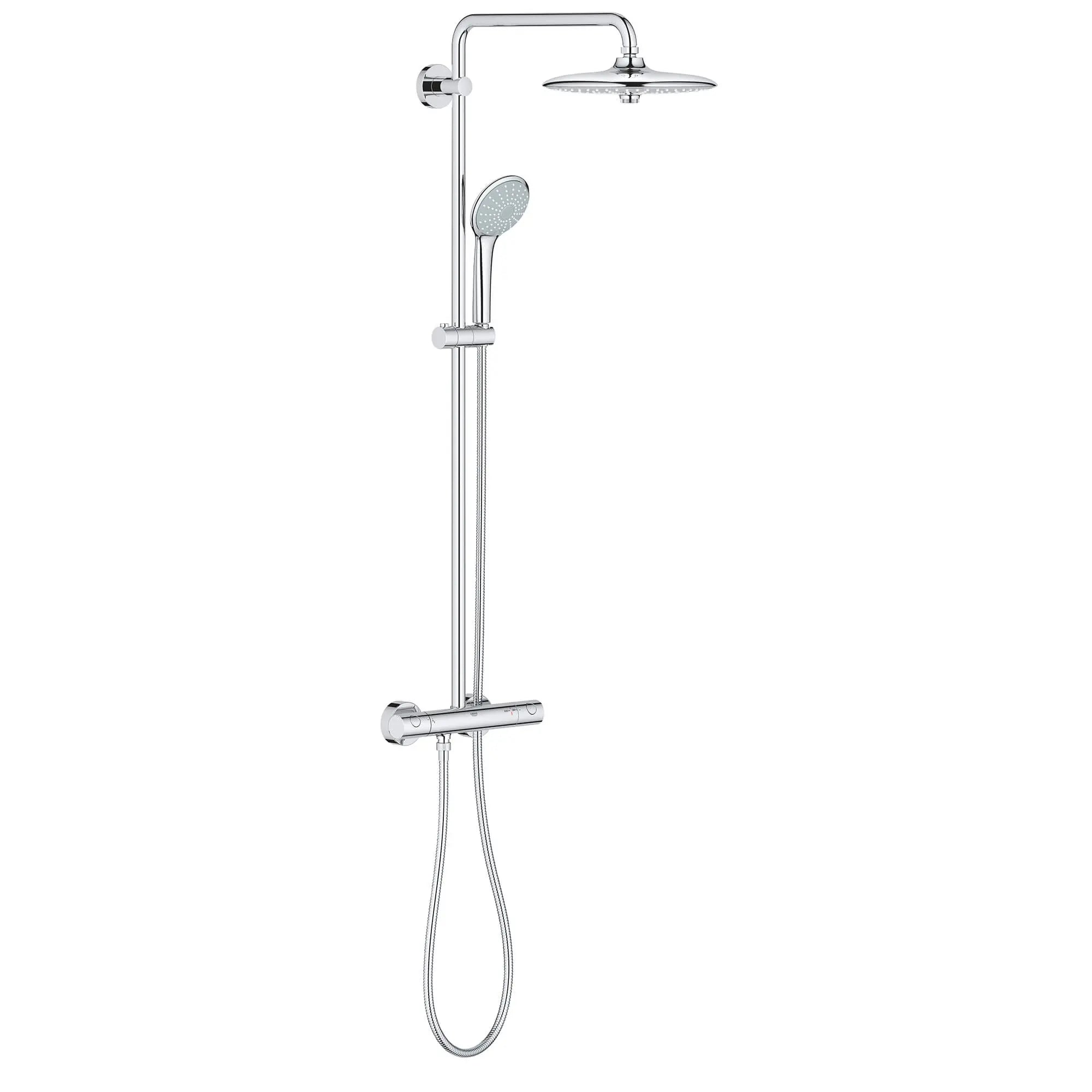 Thermostatic Shower System, 2.5 gpm // GROHE STARLIGHT CHROME // 13868_26128001-euphoria-system-260-shower-system-with-thermostat-for-wall-mount-starlight-chrome_0_CDNwebp.webp