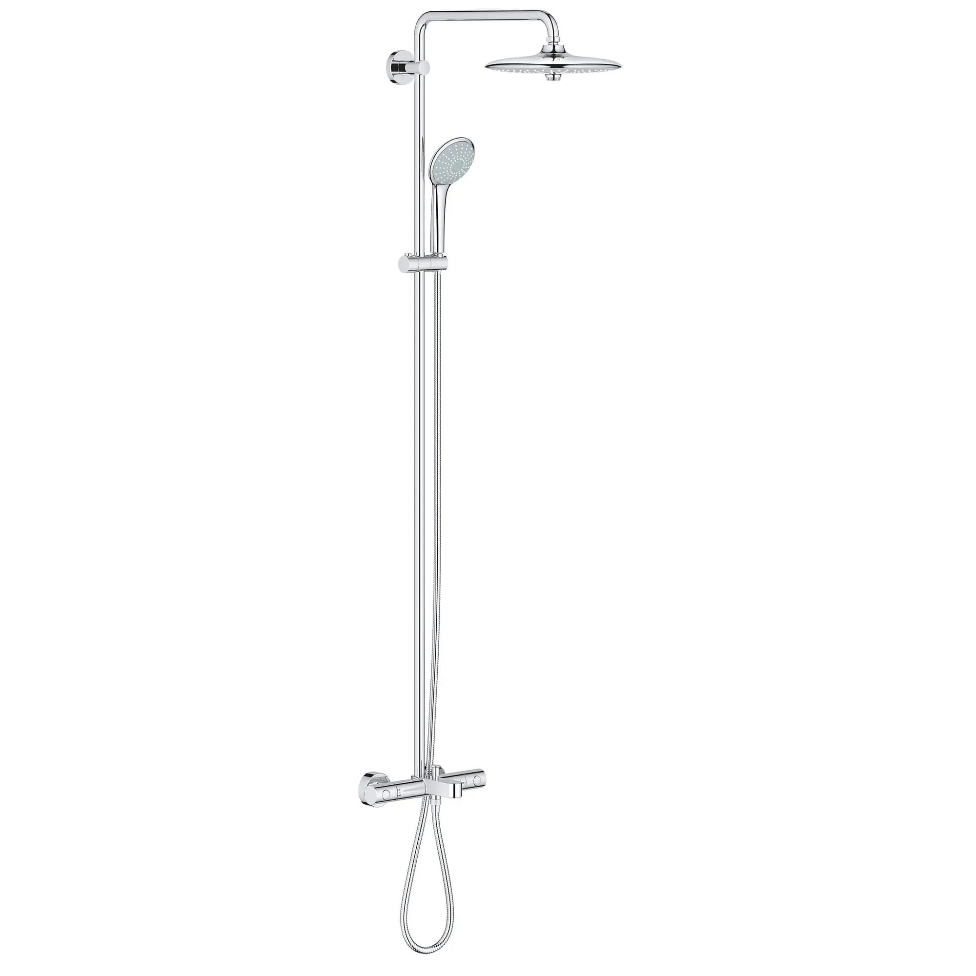 260 Thermostatic Tub/Shower System, 2.5gpm // GROHE STARLIGHT CHROME // 13872_26177001-euphoria-system-260-shower-system-with-bath-thermostat-for-wall-mount-starlight-chrome_0_CDNwebp.webp