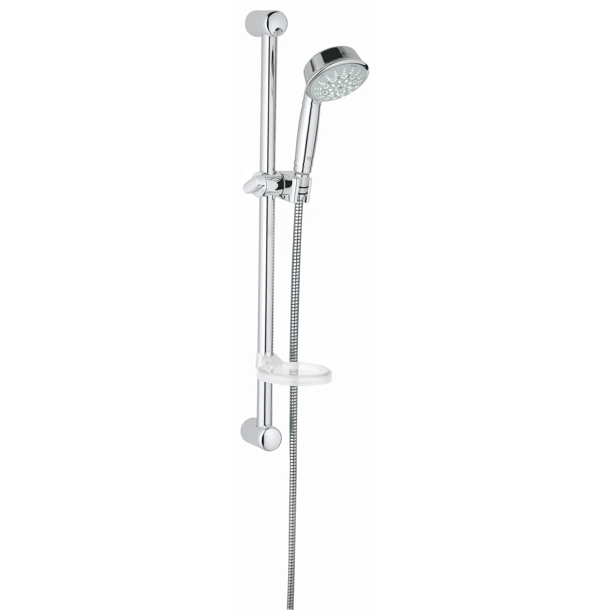 24" Shower Slide Bar Kit - 5 Sprays, 2.5 gpm // GROHE STARLIGHT CHROME // 14098_27142000-relexa-rustic-100-shower-system-starlight-chrome_0_CDNwebp.webp