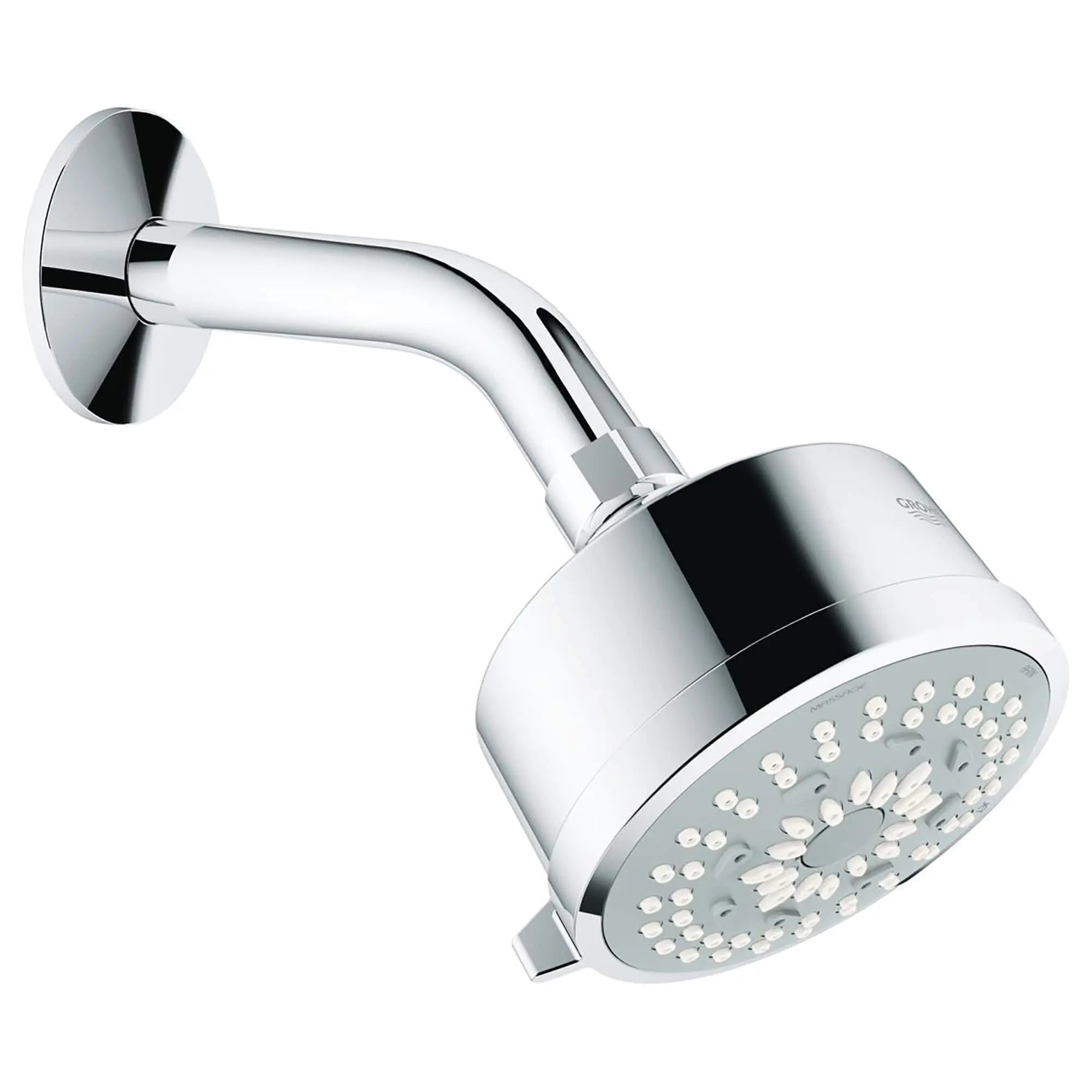 90 Shower Head With Shower Arm, 3-1/2" - 3 Sprays, 2.5 gpm // GROHE STARLIGHT CHROME // 14257_27613000-BauCosmopolitan_90-Shower_Head_3_Sprays_0_CDNwebp.webp