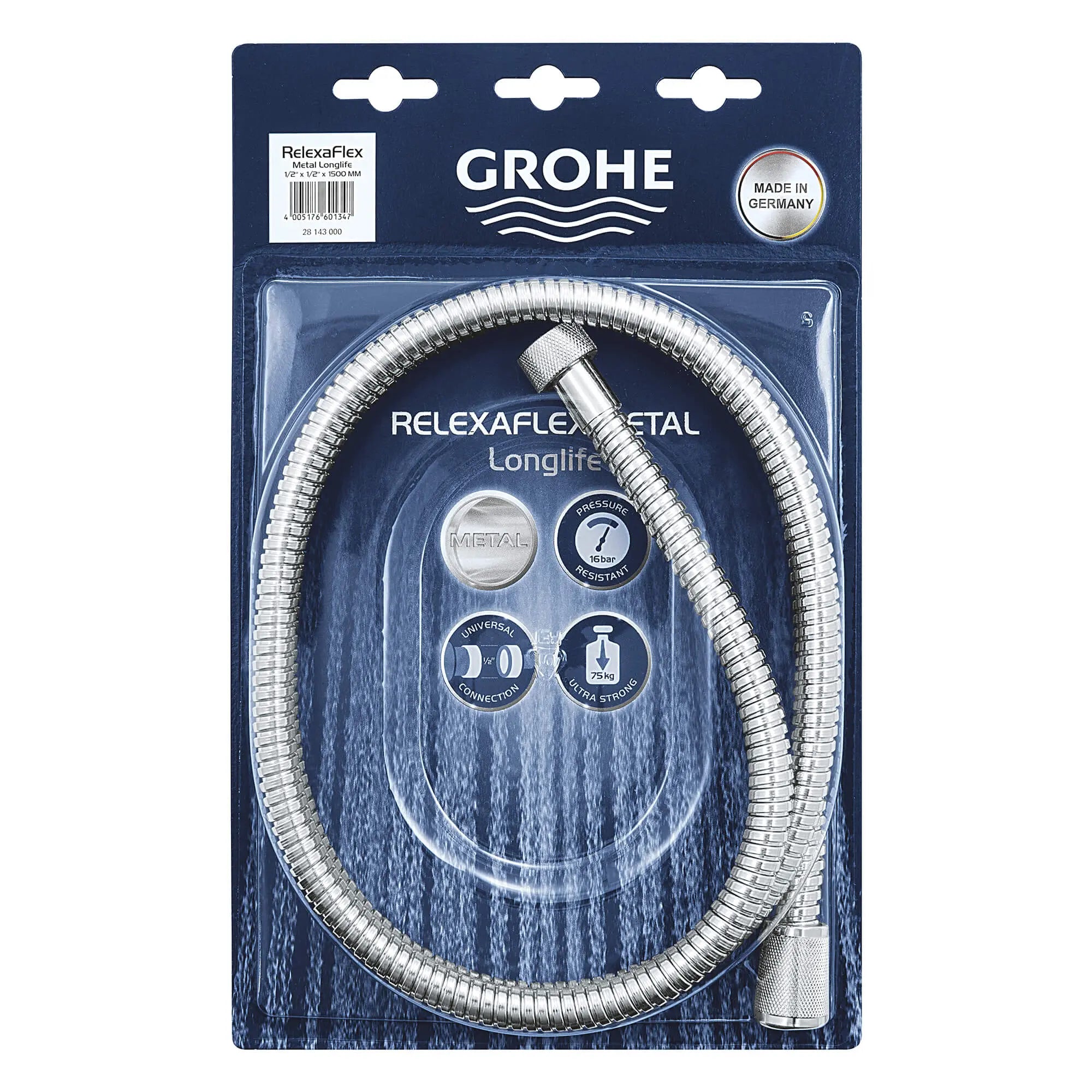 59" Metal Shower Hose // GROHE STARLIGHT CHROME // 14385_28143000-relexaflex-metal-longlife-metal-shower-hose-1500-starlight-chrome-2_0_CDNwebp.webp