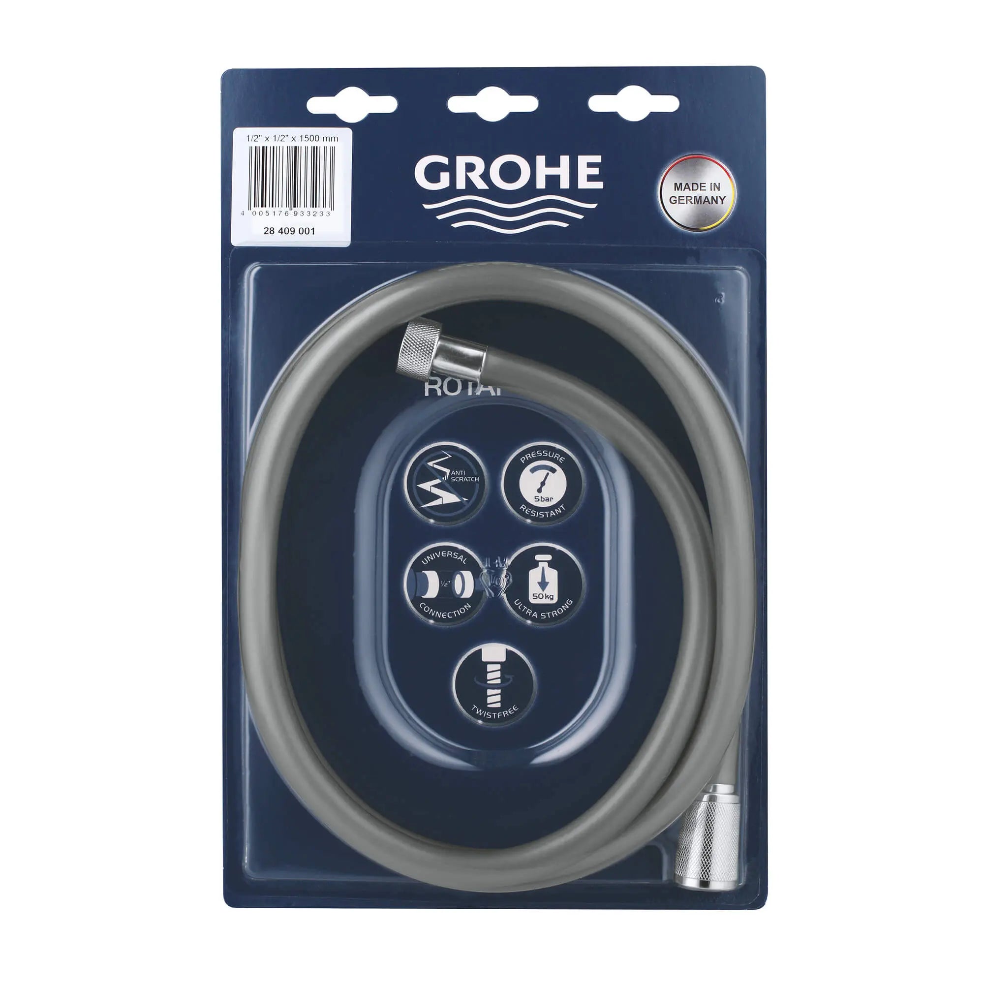 59" Twist-Free Shower Hose // GROHE STARLIGHT CHROME // 14490_28409001-rotaflex-shower-hose-twistfree-1500-starlight-chrome_0_CDNwebp.webp