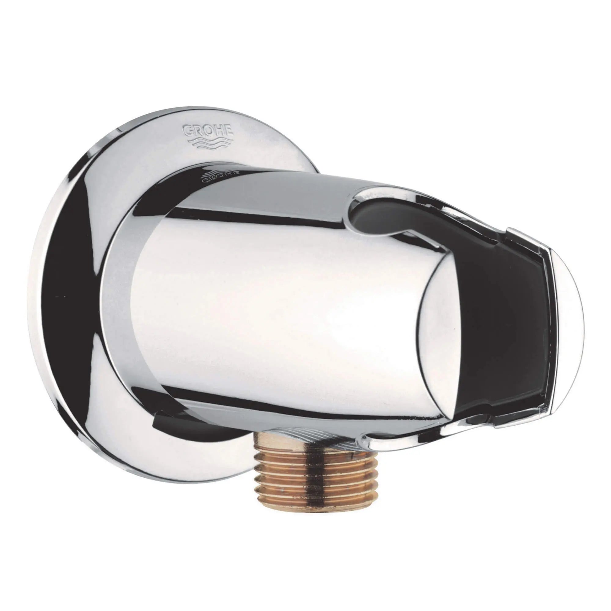 Wall Union With Hand Shower Holder // POLISHED NICKEL INFINITYFINISH // 14556_28484be0-movario-shower-wall-union-12-inch-polished-nickel_0_CDNwebp.webp