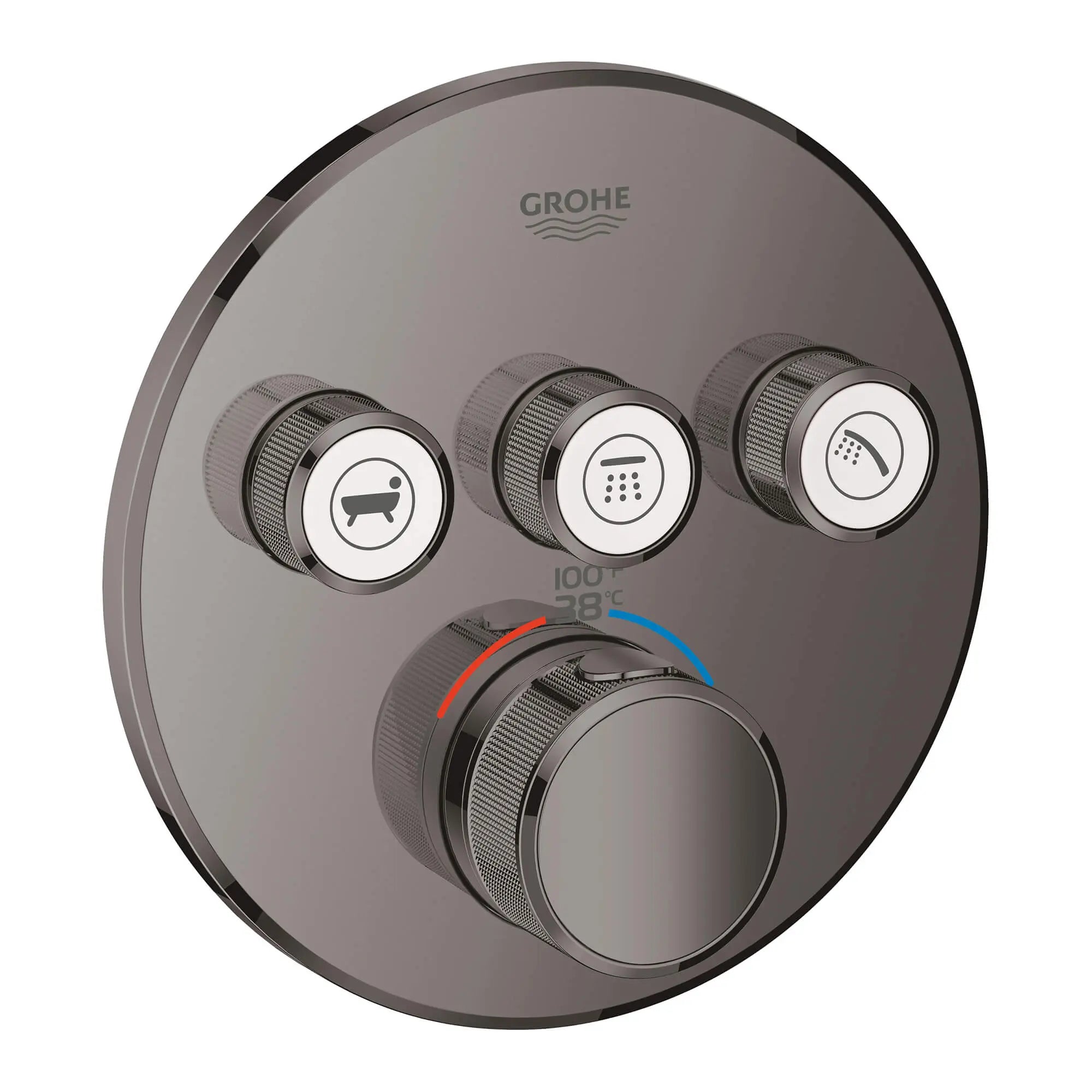 Triple Function Thermostatic Valve Trim // HARD GRAPHITE // 14754_29138a00-grohtherm-smartcontrol-triple-function-thermostatic-trim-with-control-module-hard-graphite_0_CDNwebp.webp