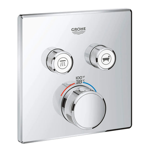 Dual Function Thermostatic Valve Trim - GROHE StarLight Chrome