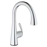 [30205000] Single-Handle Pull Down Kitchen Faucet Triple Spray 1.75 GPM with Touch Technology - GROHE StarLight Chrome