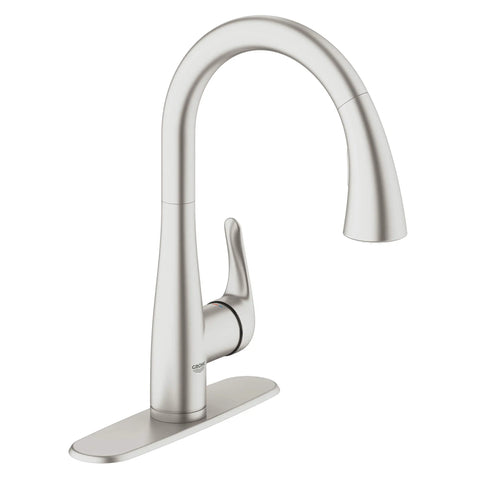 Single-Handle Pull Down Kitchen Faucet Dual Spray 1.75 GPM (6.6 L/min) - SuperSteel InfinityFinish