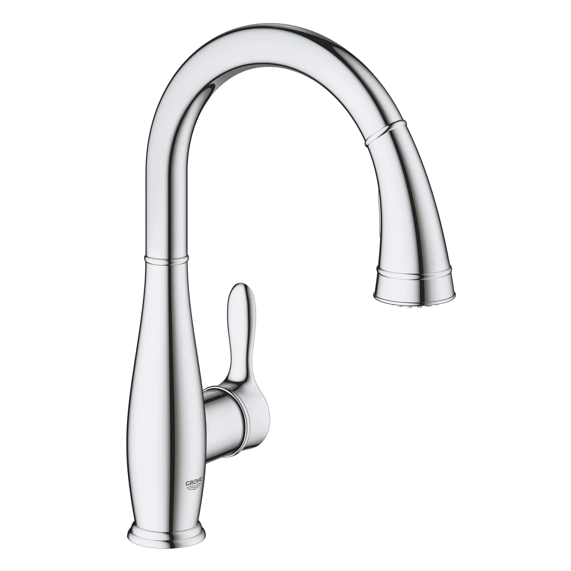 Single-Handle Pull Down Kitchen Faucet Dual Spray 1.75 GPM // GROHE STARLIGHT CHROME // 14883_30213001-parkfield-single-handle-kitchen-faucet-starlight-chrome_0_CDNwebp.webp