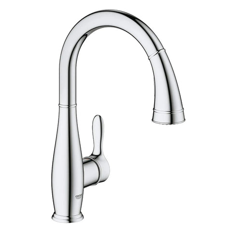 Single-Handle Pull Down Kitchen Faucet Dual Spray 1.75 GPM - GROHE StarLight Chrome