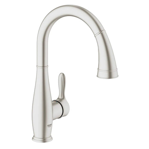 Single-Handle Pull Down Kitchen Faucet Dual Spray 1.75 GPM - SuperSteel InfinityFinish