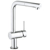 [30218000] Single-Handle Pull-Out Kitchen Faucet Single Spray 1.75 GPM with Touch Technology - GROHE StarLight Chrome