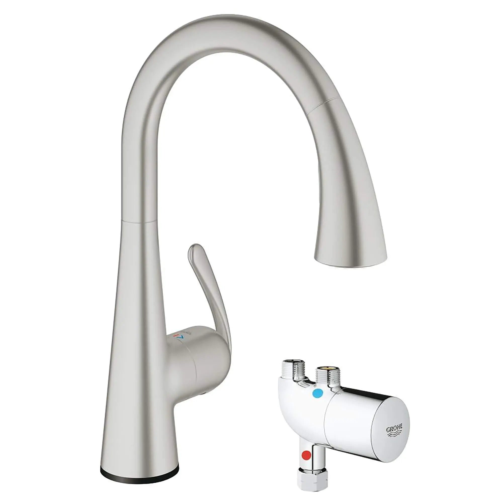 Single-Handle Pull Down Kitchen Faucet Dual Spray 1.75 GPM // SUPERSTEEL INFINITYFINISH // 14905_30226DC0-Ladylux3_Cafe_Touch-Pull-Down_Kitchen_Faucet_with_Touch_Technology_0_CDNwebp.webp