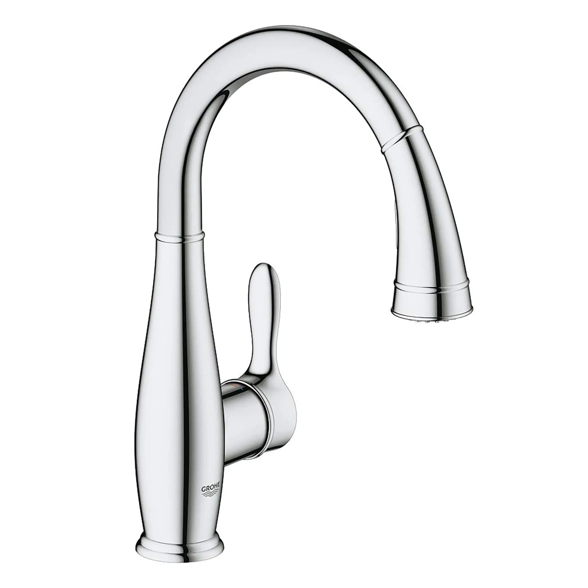 Single-Handle Pull Down Dual Spray Prep Faucet 1.75 GPM // GROHE STARLIGHT CHROME // 14912_30296000-Parkfield-Single-Handle_Kitchen_Faucet_0_CDNwebp.webp