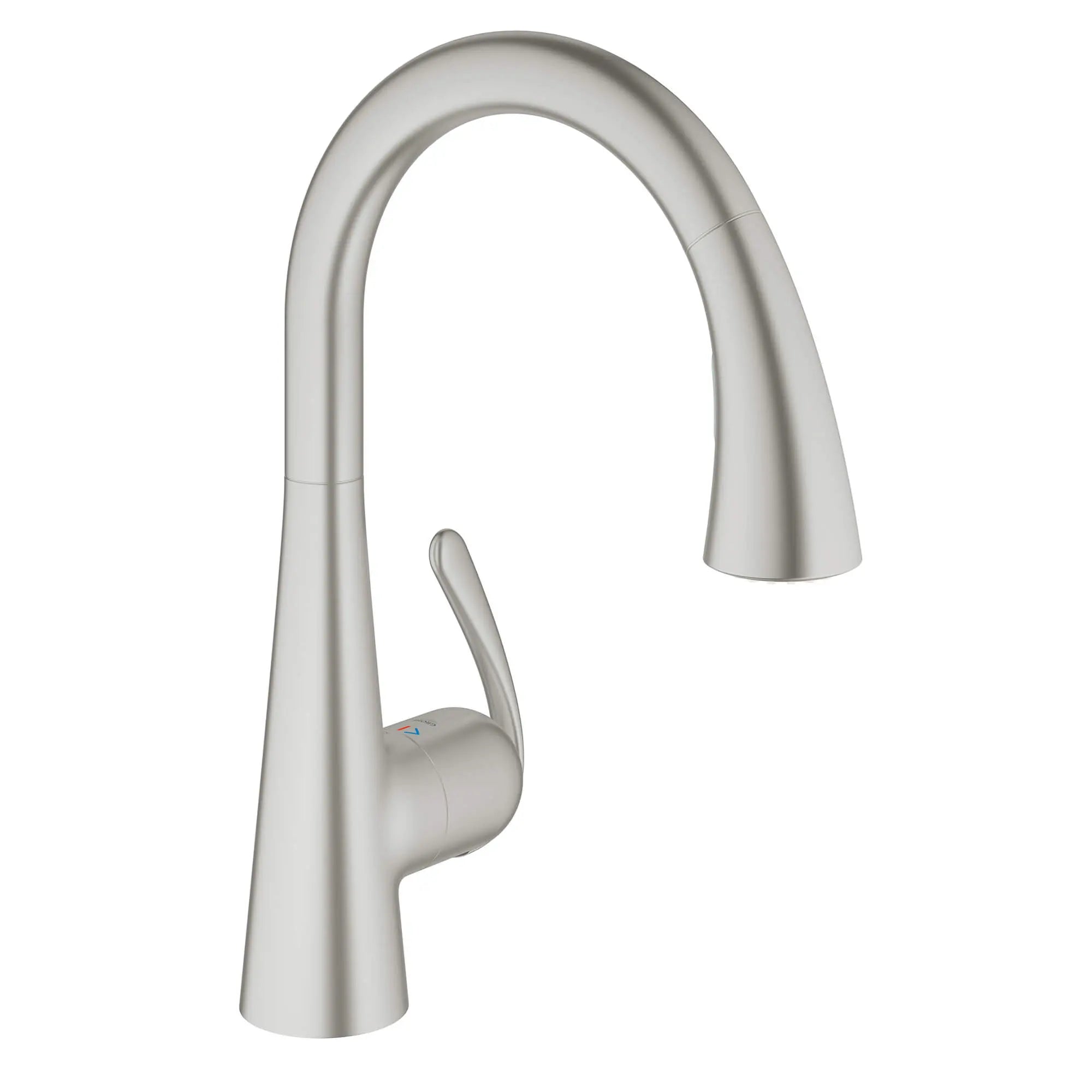 Touchless FootControl Single-Handle Pull Down Kitchen Faucet Dual Spray 1.75 GPM // SUPERSTEEL INFINITYFINISH // 14926_30313dc0-ladylux-foot-control-single-handle-kitchen-faucet-supersteel-infinityfinish_0_CDNwebp.webp