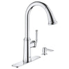 [30318000] Single-Handle Pull Down Kitchen Faucet Dual Spray 1.75 GPM - GROHE StarLight Chrome