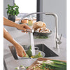 [30271DC0] Essence Single-Handle Pull-Out Kitchen Faucet Dual Spray 1.75 GPM (6.6 L/min) - GROHE StarLight Chrome