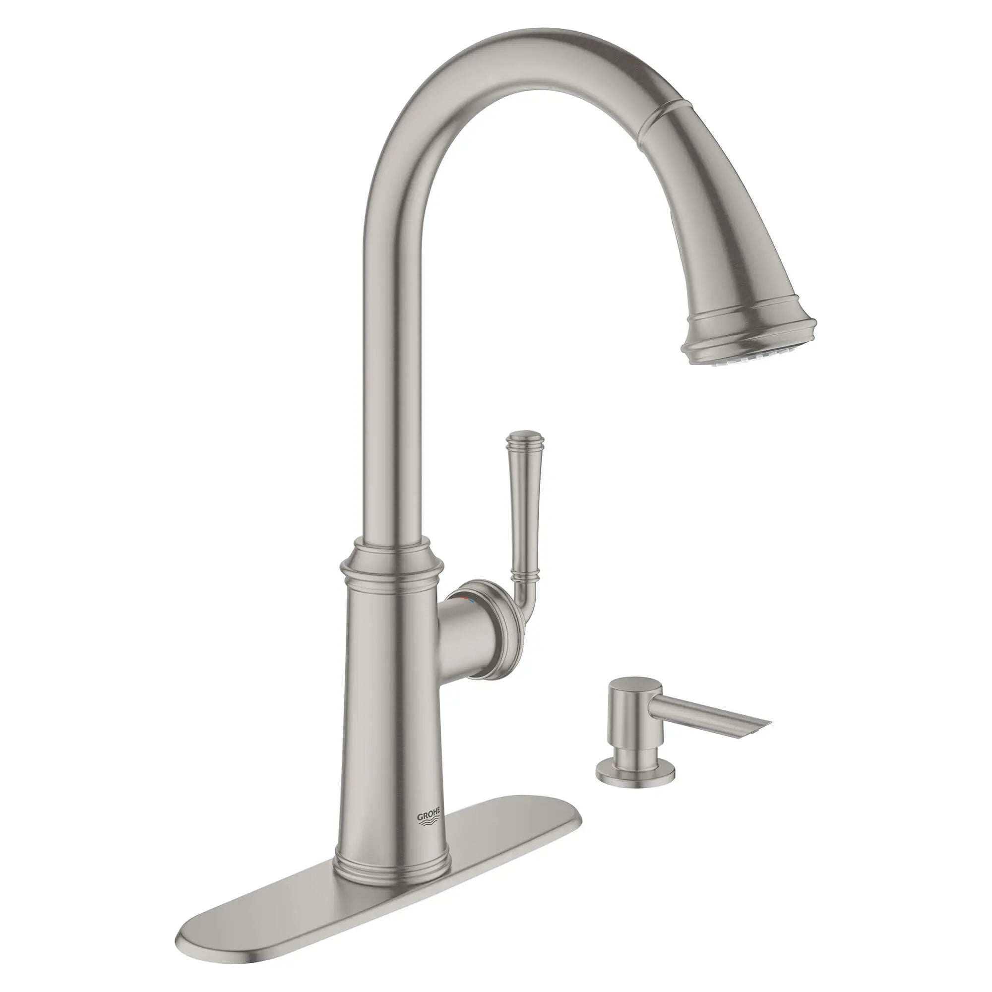 Single-Handle Pull Down Kitchen Faucet Dual Spray 1.75 GPM // SUPERSTEEL INFINITYFINISH // 14930_30318dc0-gloucester-single-handle-kitchen-faucet-supersteel-infinityfinish_0_CDNwebp.webp