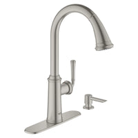 [30318DC0] Single-Handle Pull Down Kitchen Faucet Dual Spray 1.75 GPM - GROHE StarLight Chrome
