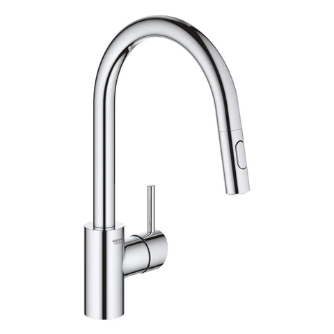 Concetto Single-Handle Pull Down Kitchen Faucet Dual Spray 1.5 GPM (5.7 L/min) - GROHE StarLight Chrome