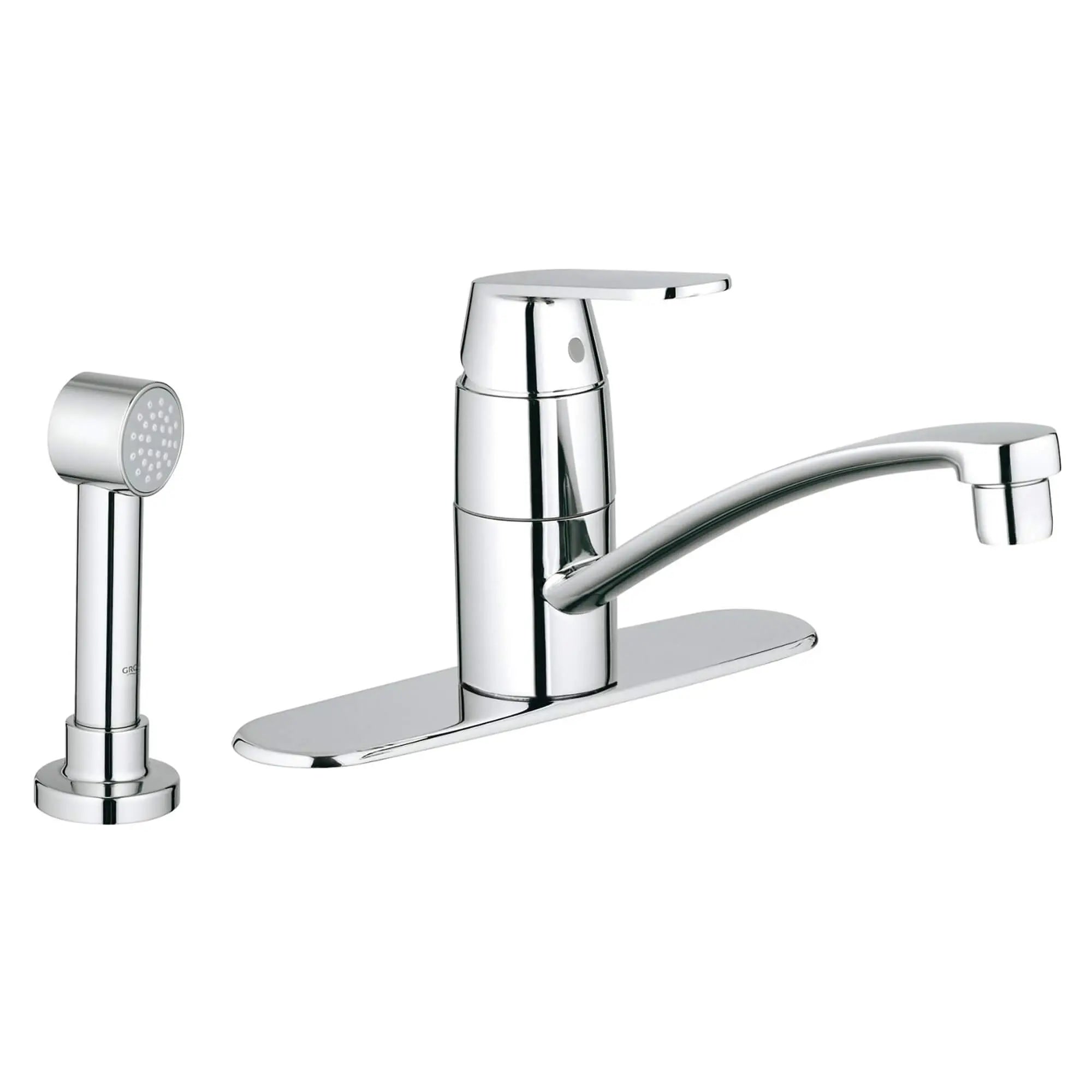 Single-Handle Kitchen Faucet 1.75 GPM with Side Spray // GROHE STARLIGHT CHROME // 15015_31353000-Eurosmart_Cosmopolitan-Single-Handle_Kitchen_Faucet_0_CDNwebp.webp
