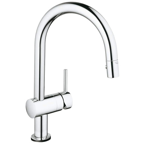 Single-Handle Pull Down Kitchen Faucet Dual Spray 1.75 GPM with Touch Technology - GROHE StarLight Chrome