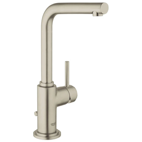 Ohm 1-H Basin Mixer, Fl Hoses, USA - Brushed Nickel InfinityFinish