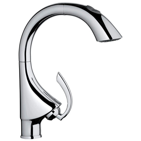 Single-Handle Pull Down Kitchen Faucet Dual Spray 1.75 GPM - GROHE StarLight Chrome