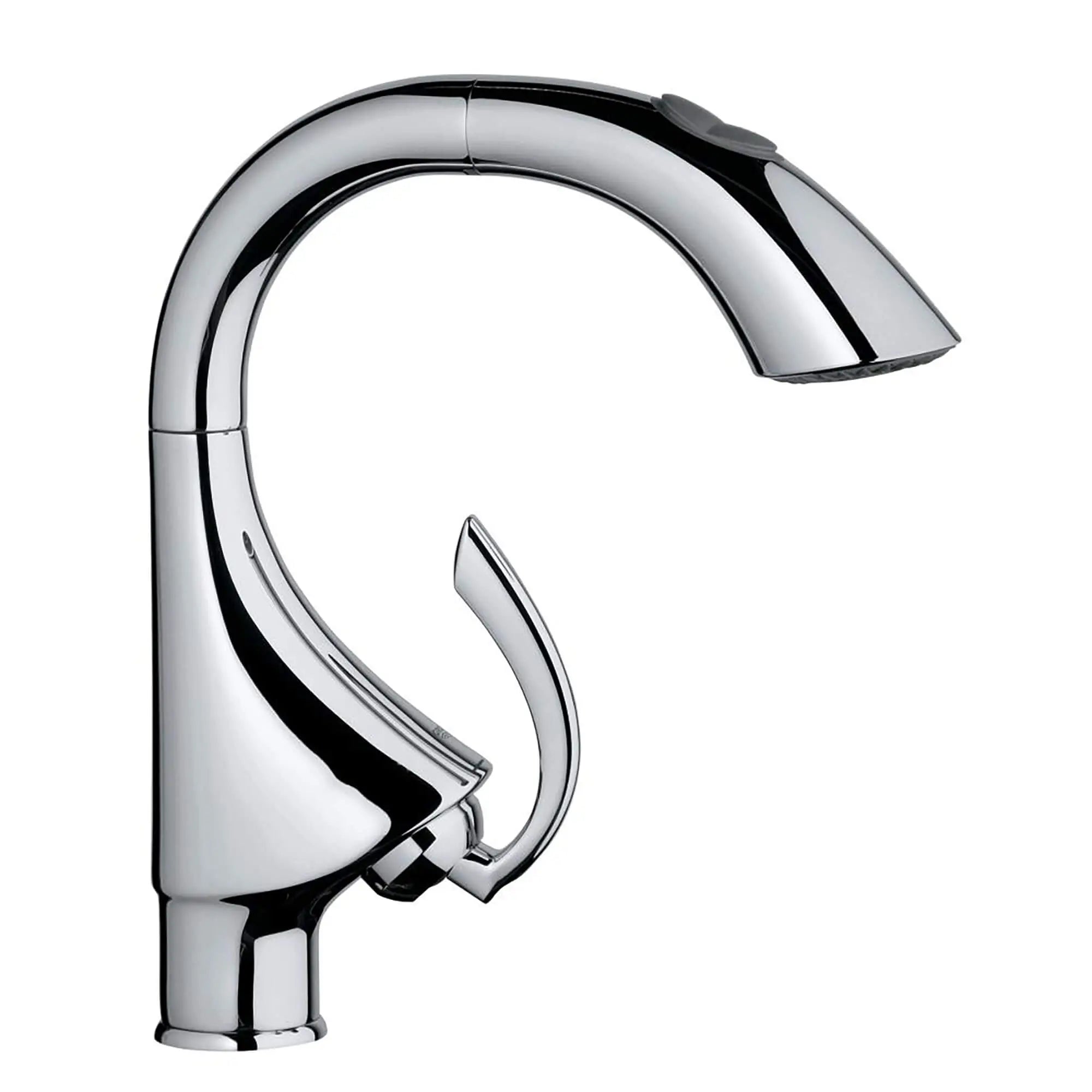 Single-Handle Pull Down Kitchen Faucet Dual Spray 1.75 GPM // GROHE STARLIGHT CHROME // 15070_32073000-K4-Single-Handle_Kitchen_Faucet_0_CDNwebp.webp