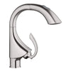 [32073SD0] Single-Handle Pull Down Kitchen Faucet Dual Spray 1.75 GPM - Stainless Steel