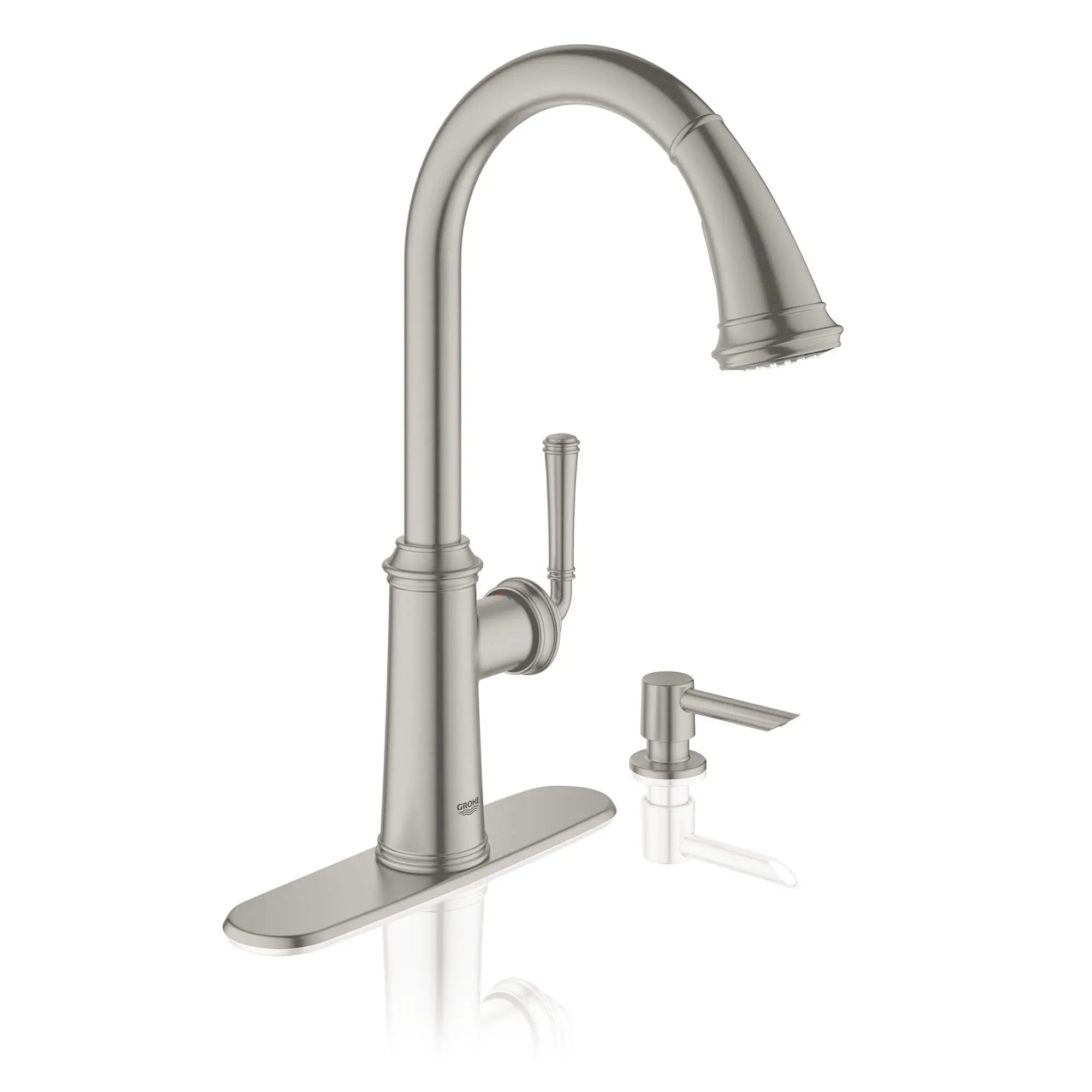 Single-Handle Pull Down Kitchen Faucet Dual Spray 1.75 GPM // SUPERSTEEL INFINITYFINISH // 1510_30318dc0-single-handle-kitchen-faucet-enviro-1_0_CDNwebp.webp