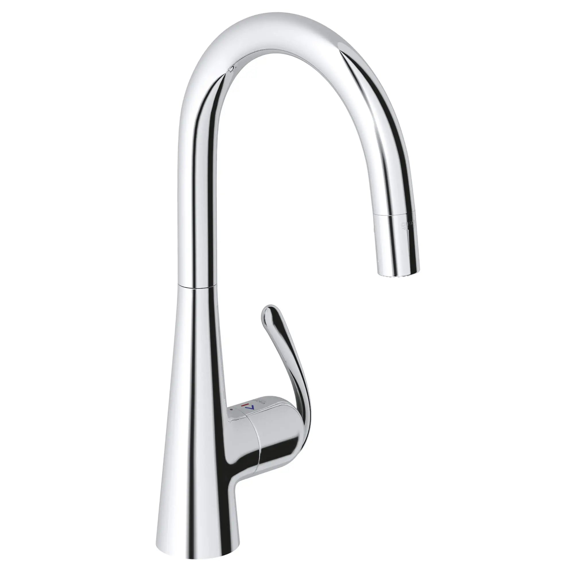 Single-Handle Pull Down Kitchen Faucet Dual Spray 1.75 GPM // GROHE STARLIGHT CHROME // 15113_32226000-ladylux3-pro-single-handle-kitchen-faucet-starlight-chrome_0_CDNwebp.webp