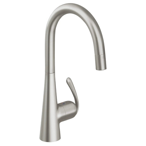 Single-Handle Pull Down Kitchen Faucet Dual Spray 1.75 GPM - SuperSteel InfinityFinish