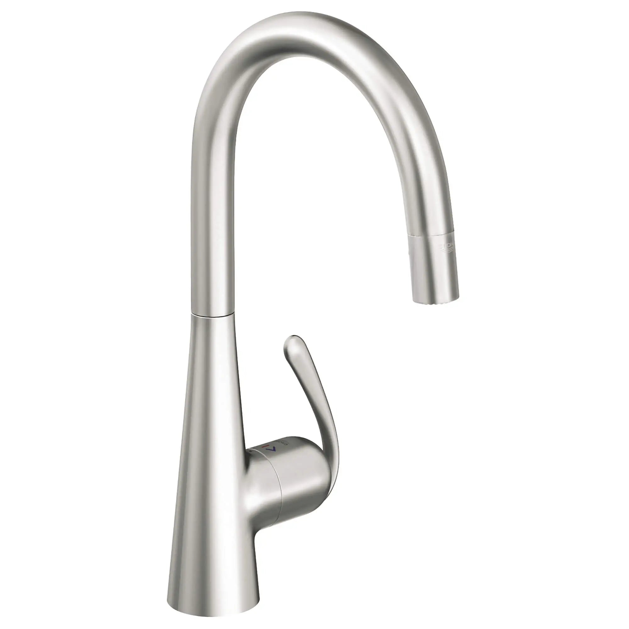 Single-Handle Pull Down Kitchen Faucet Dual Spray 1.75 GPM // STAINLESS STEEL // 15126_32226sd0-ladylux3-pro-single-handle-kitchen-faucet-grohe-realsteel_0_CDNwebp.webp