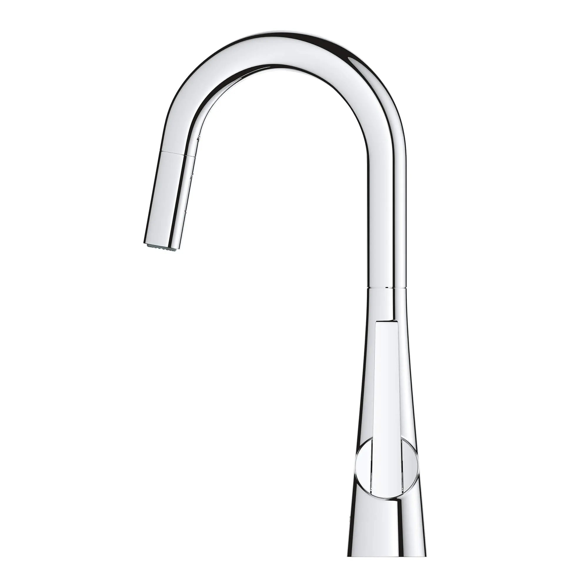GROHE Zedra Single-Handle Pull Down Dual Spray Prep Faucet 1.75 GPM (6.6 L/min) // GROHE STARLIGHT CHROME // 15135_32283003-ladylux-single-handle-kitchen-faucet-starlight-chrome-3_0_CDNwebp.webp