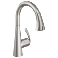 [32298DCE] Single-Handle Pull Down Kitchen Faucet Dual Spray 1.75 GPM - GROHE StarLight Chrome