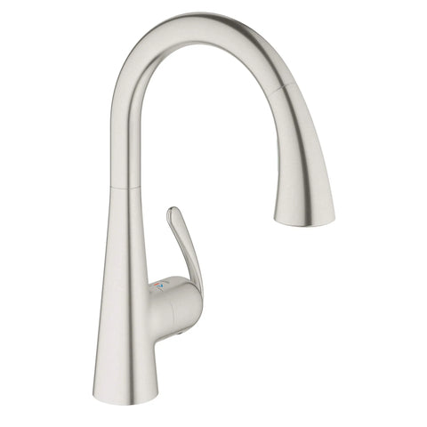 Single-Handle Pull Down Kitchen Faucet Dual Spray 1.75 GPM - Stainless Steel