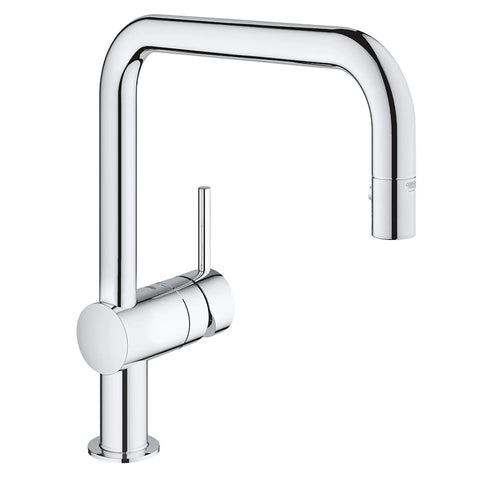 Single-Handle Pull Down Kitchen Faucet Dual Spray 1.75 GPM - GROHE StarLight Chrome
