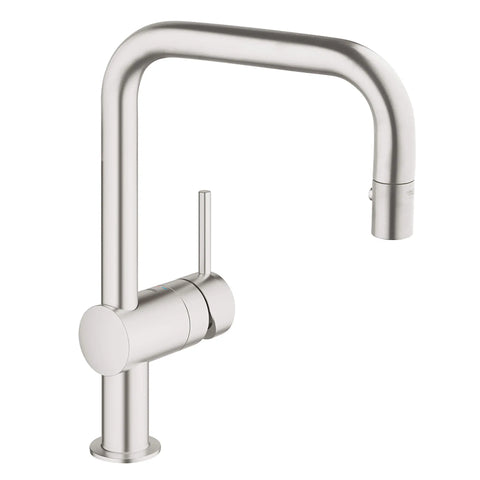 Single-Handle Pull Down Kitchen Faucet Dual Spray 1.75 GPM - SuperSteel InfinityFinish
