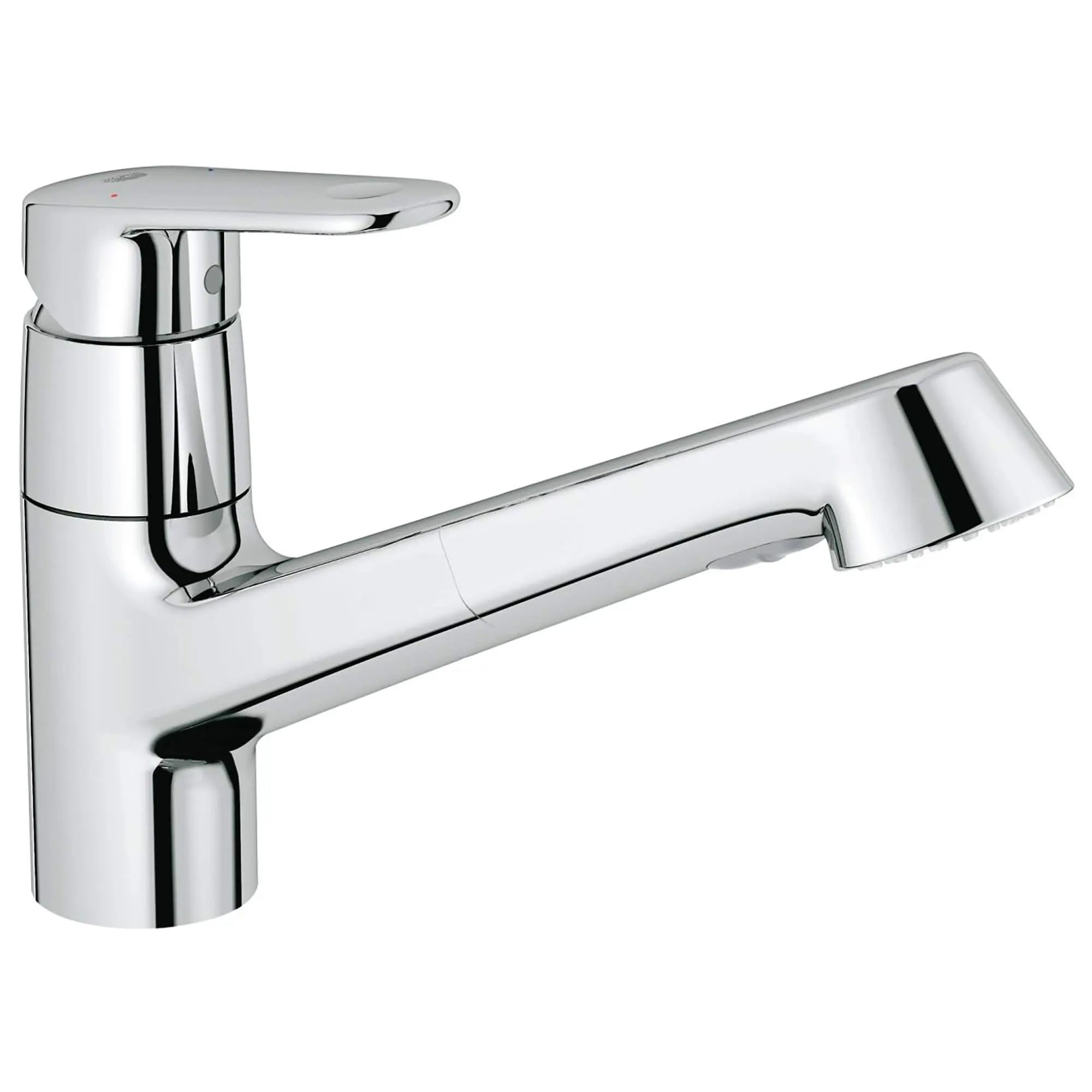 Single-Handle Pull-Out Kitchen Faucet Dual Spray 1.75 GPM // GROHE STARLIGHT CHROME // 15234_32946002-Europlus-Single-Handle_Kitchen_Faucet_0_CDNwebp.webp