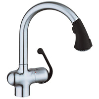 [33755KD0] Single-Handle Pull Down Kitchen Faucet Dual Spray 1.75 GPM - Stainless Steel/Soft Black