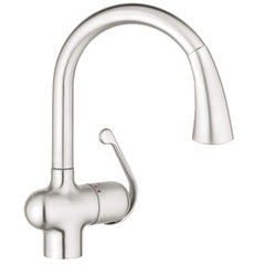[33755SD1] Single-Handle Pull Down Kitchen Faucet Dual Spray 1.75 GPM - Stainless Steel